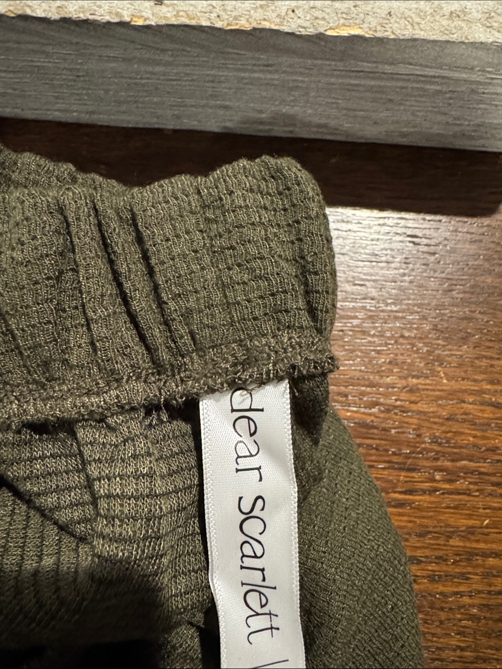 NWT Dear Scarlett Olive Green 3 - Piece Set with Cowl Neck, Jacket and Pants - Picture 5 of 6